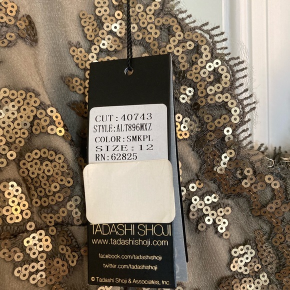 Tadashi Shoji Size 12 Sequin Cocktail Dress - Picture 3 of 16